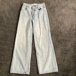 Denim Forum The Farrah Hi-Rise Wide Jean